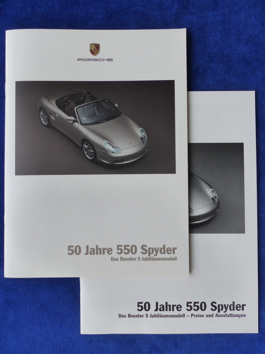 Porsche Boxster 986 Jubiläum 50 Jahre 550 Spyder - Prospekt + Preisliste 09.2003