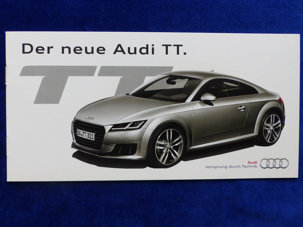 Audi TT quattro 2.0 TDI ultra MJ 2015 - Preview Prospekt Brochure 07.2014