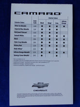 Lade das Bild in den Galerie-Viewer, Chevrolet Camaro 2011 Exterior Colors - US-Prospekt Brochure 2010 USA
