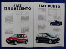 Lade das Bild in den Galerie-Viewer, Fiat Programm 1993/94 - Panda Uno Tipo Tempra Croma - Prospekt Brochure 1993
