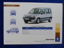 Lade das Bild in den Galerie-Viewer, Peugeot Partner Daten &amp; Ausstattungen - Prospekt Brochure 1996 Tunesien

