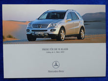Lade das Bild in den Galerie-Viewer, Mercedes-Benz M-Klasse ML 500 W164 - Preisliste - Prospekt Brochure 03.2005
