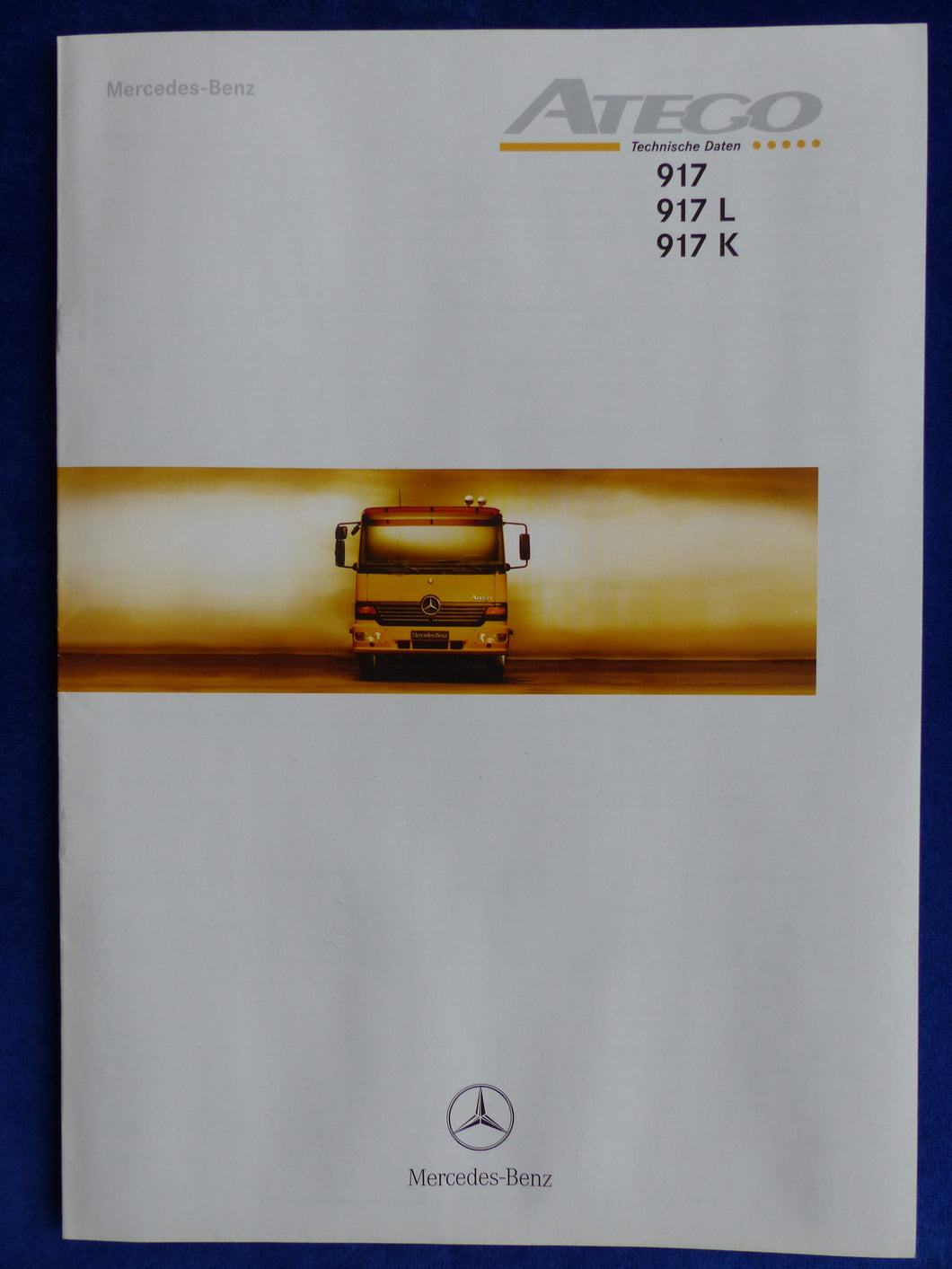 Mercedes-Benz Atego 917 - Technische Daten MJ 2000 - Prospekt Brochure 10.1999