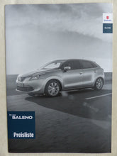 Lade das Bild in den Galerie-Viewer, Suzuki Baleno - Prospekt Brochure + Preisliste 04.2016
