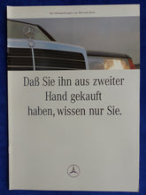 Lade das Bild in den Galerie-Viewer, Mercedes-Benz Gebrauchtwagen E-Klasse S-Klasse - Prospekt Brochure 07.1992

