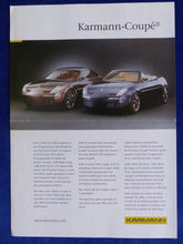 Lade das Bild in den Galerie-Viewer, Karmann-Coupe Cabrio RHT - Prospekt Brochure 1999
