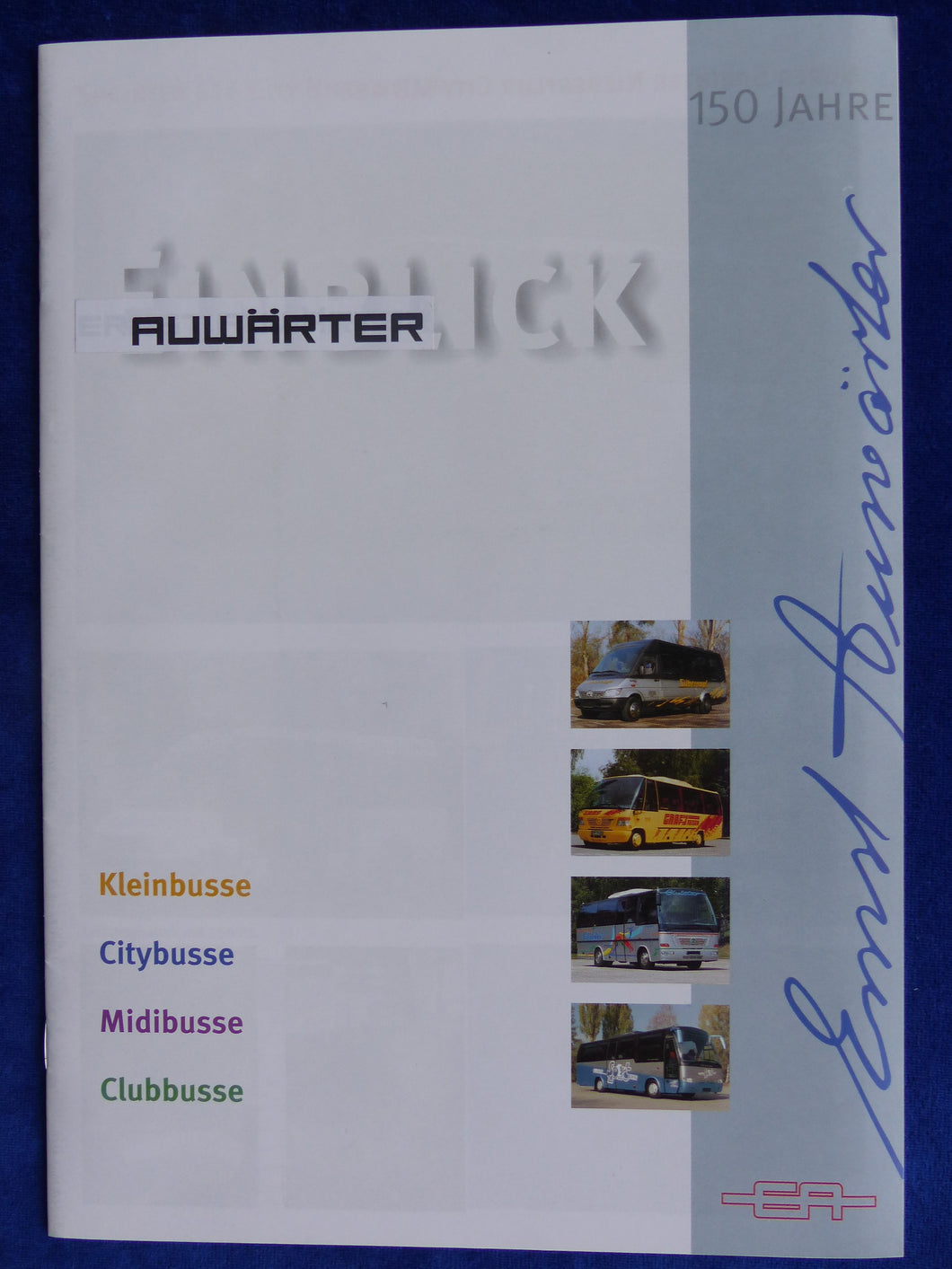 EA Auwärter Kleinbusse Citybusse Midibusse Clubbusse - Prospekt Brochure 2000er