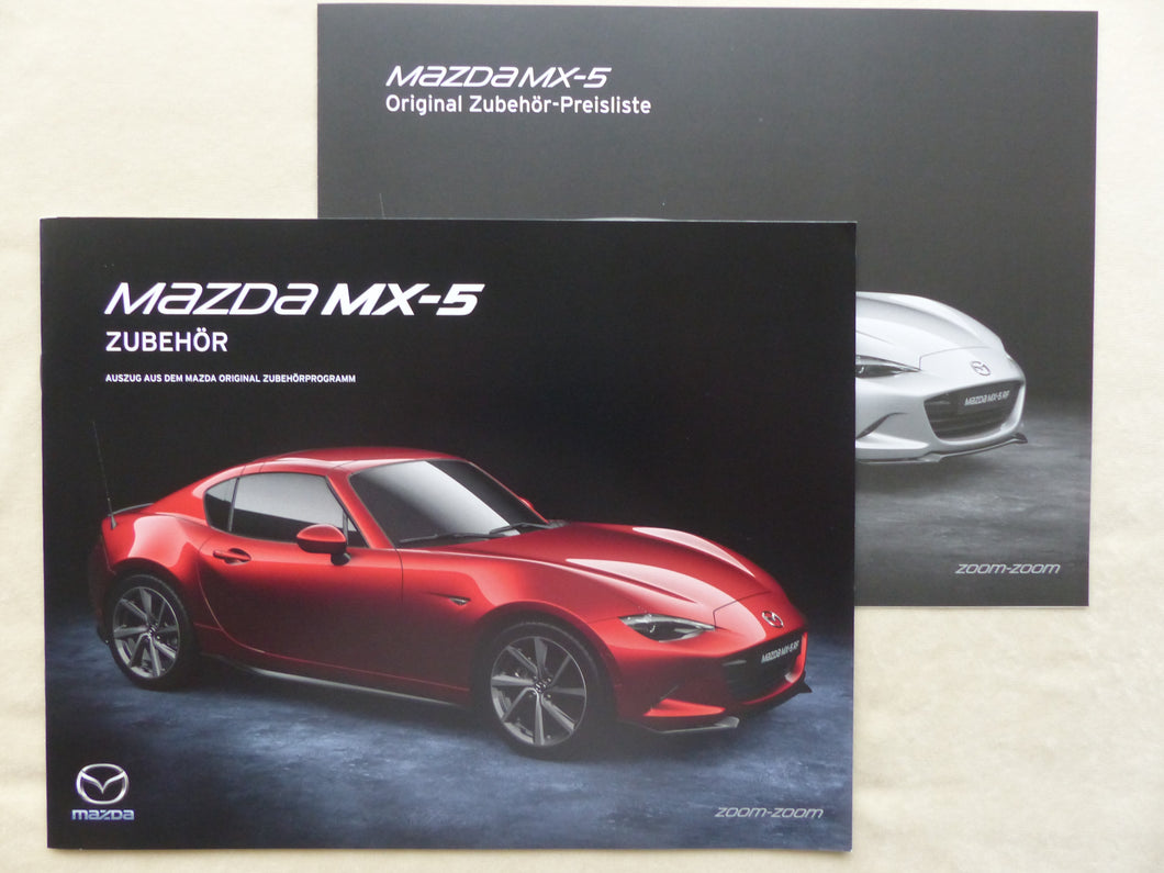 Mazda MX-5 Zubehör MJ 2018 - Prospekt Brochure + Preisliste 02.2018