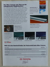 Lade das Bild in den Galerie-Viewer, Toyota Hilux Canyon Sondermodell MJ 1999 - Prospekt Brochure 02.1999
