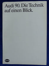 Lade das Bild in den Galerie-Viewer, Audi 90 quattro 20V - Technische Daten MJ 1990 - Prospekt Brochure 07.1989

