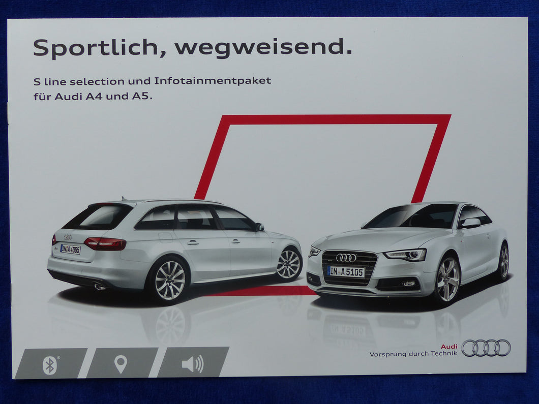 Audi S line selection Infotainment - A4 A5 MJ 2014 - Prospekt Brochure 11.2013