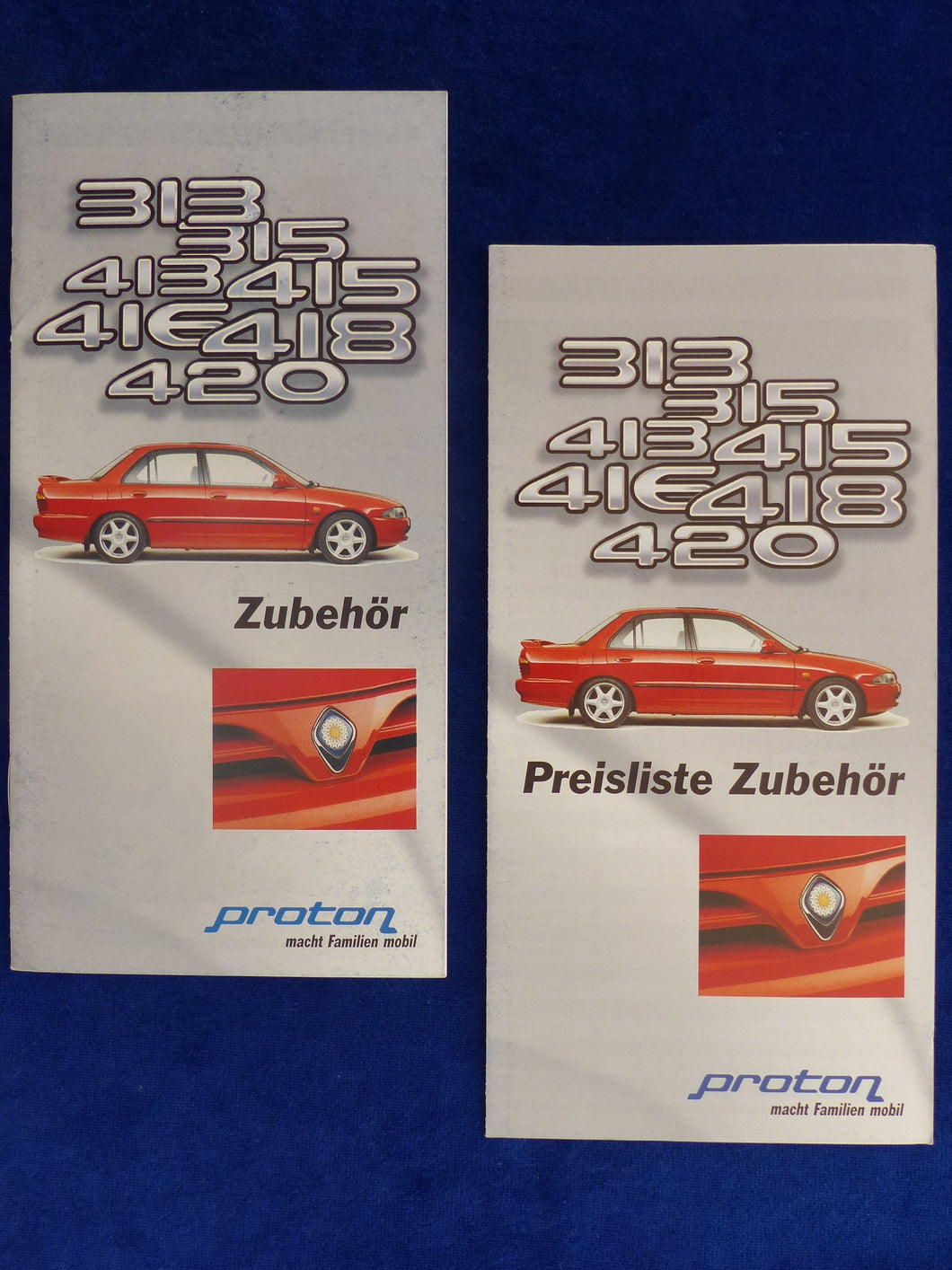 Proton 313 315 415 418 420 - Zubehör - Prospekt Brochure + Preisliste 01.1997