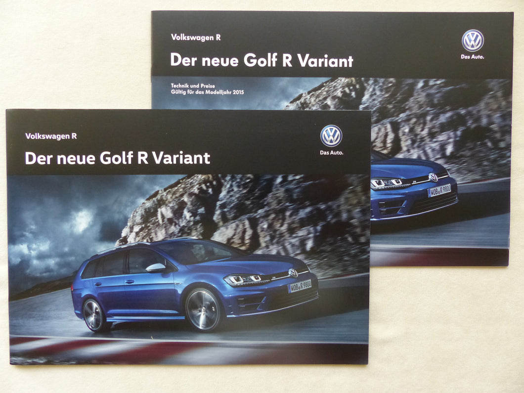 VW Golf R Variant - Golf VII TSI 4Motion 300 PS - Prospekt + Preisliste 02.2015