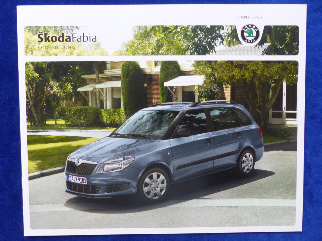 Skoda Fabia Cool Edition MJ 2011 - Prospekt Preisliste Brochure 06.2010