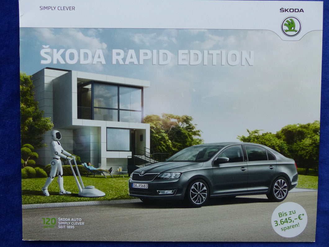Skoda Rapid Edition MJ 2016 - Prospekt Preisliste Brochure 05.2015