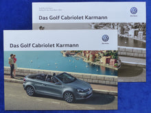 Lade das Bild in den Galerie-Viewer, VW Golf VI Cabriolet Karmann MJ 2016 - Prospekt Brochure + Preisliste 06.2015
