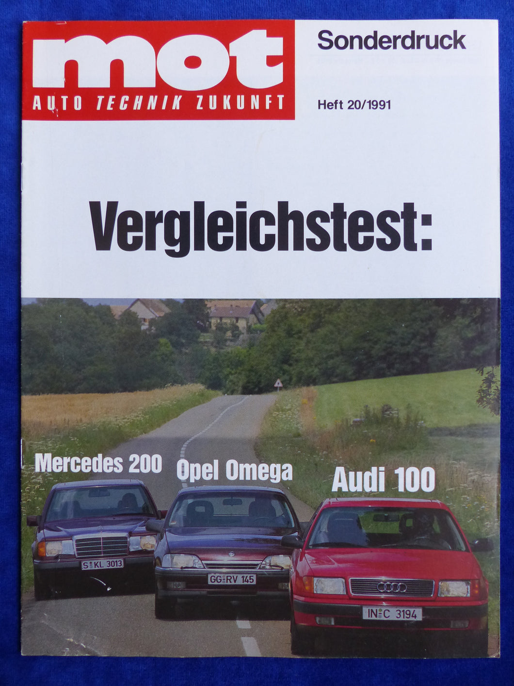 Opel Omega Mercedes 200 Audi 100 - Vergleichstest - Sonderdruck mot Heft 20/1991