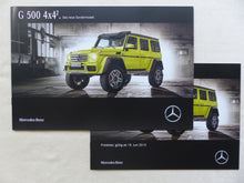 Lade das Bild in den Galerie-Viewer, Mercedes G-Klasse G500 4x4² Sondermodell MJ 2016 - Prospekt + Preisliste 06.2015
