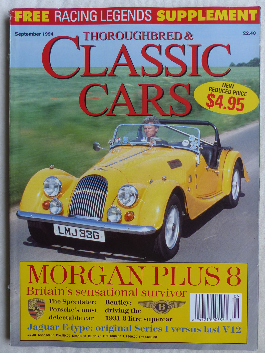 Classic Cars UK-Magazin 09/1994 - Porsche Speedster Jaguar E-type Morgan Plus 8