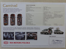 Lade das Bild in den Galerie-Viewer, Kia Carnival V6 24V - Prospekt Brochure 1999 Polen polnisch
