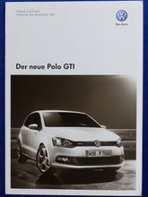 Lade das Bild in den Galerie-Viewer, VW Polo GTI MJ 2011 - Prospekt Brochure + Preisliste 04.2010
