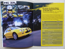 Lade das Bild in den Galerie-Viewer, MG Range 2002 ZR ZS ZT ZT-T MGF Roadster - Prospekt Brochure 08.2001
