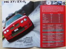 Lade das Bild in den Galerie-Viewer, MG Range 2002 ZR ZS ZT ZT-T MGF Roadster - Prospekt Brochure 08.2001
