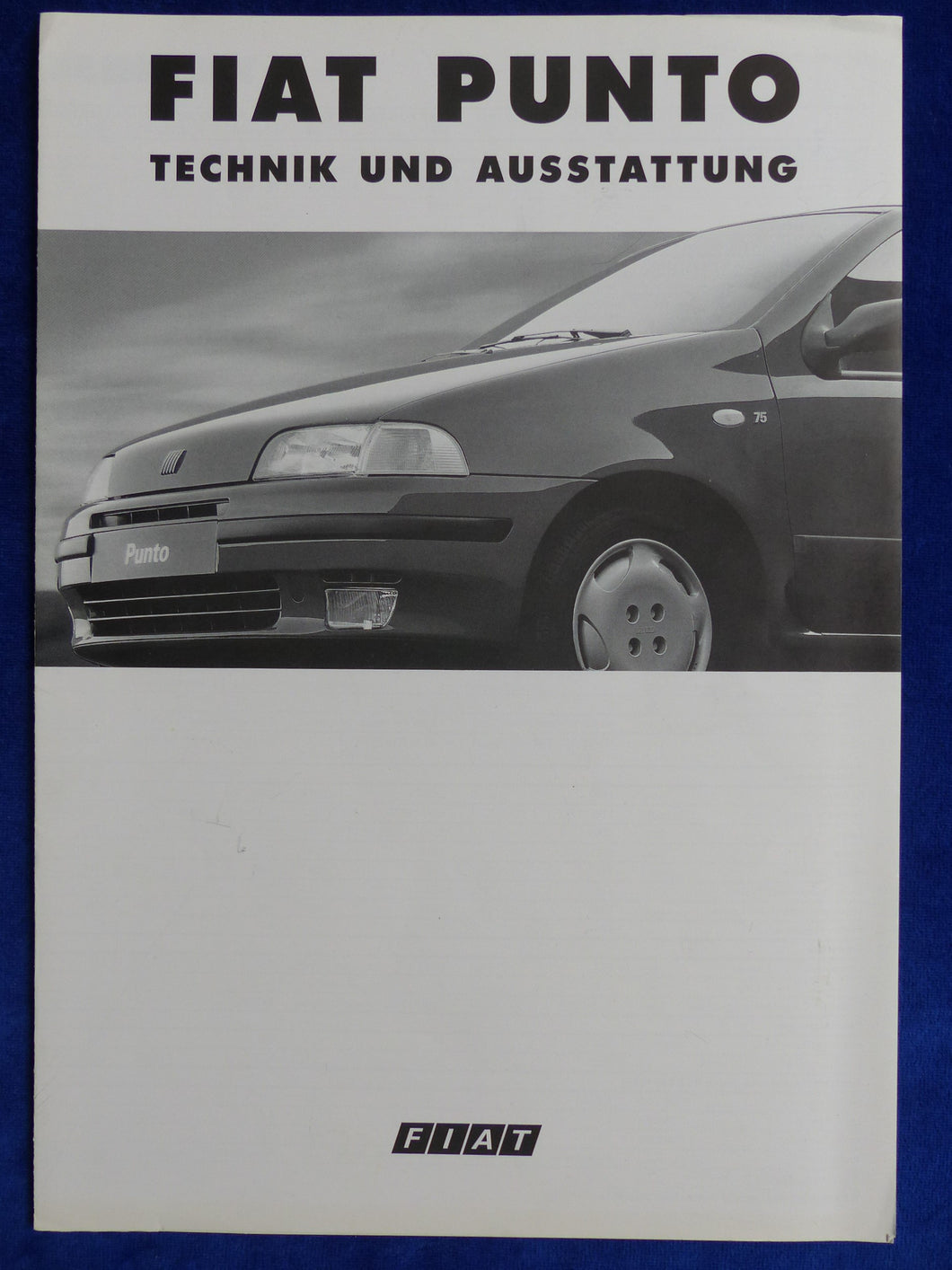 Fiat Punto GT - Technik & Ausstattung - Prospekt Brochure 1999