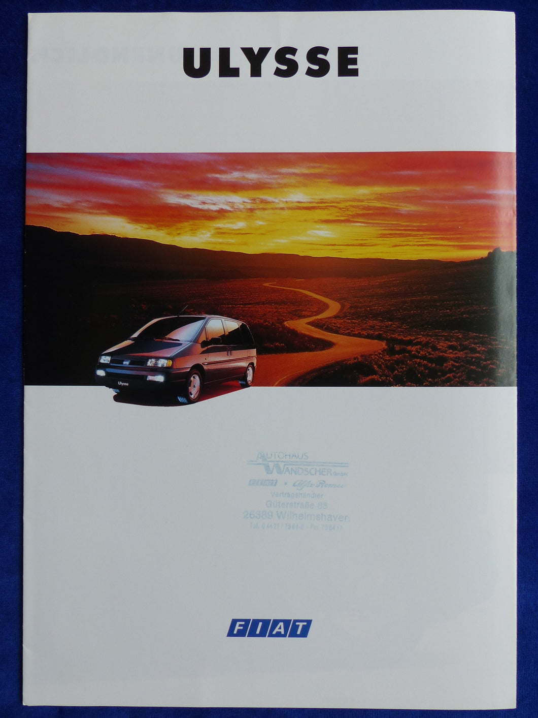 Fiat Ulysse MJ 1996 - Prospekt Brochure 06.1995