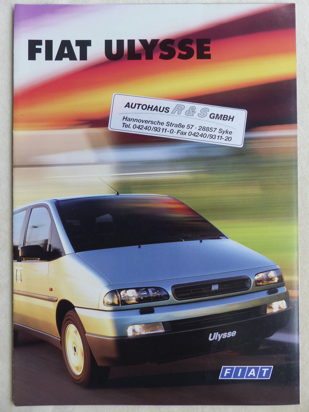 Fiat Ulysse 2.0 16V MJ 2000 - Prospekt Brochure 09.1999