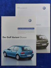 Lade das Bild in den Galerie-Viewer, VW Golf IV Variant Ocean MJ 2004 - Prospekt Brochure + Preisliste 12.2003
