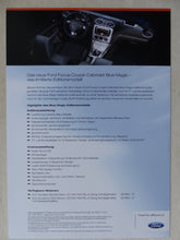 Lade das Bild in den Galerie-Viewer, Ford Focus Coupe Cabrio Blue Magic Edition MJ 2009 - Prospekt Brochure 06.2008
