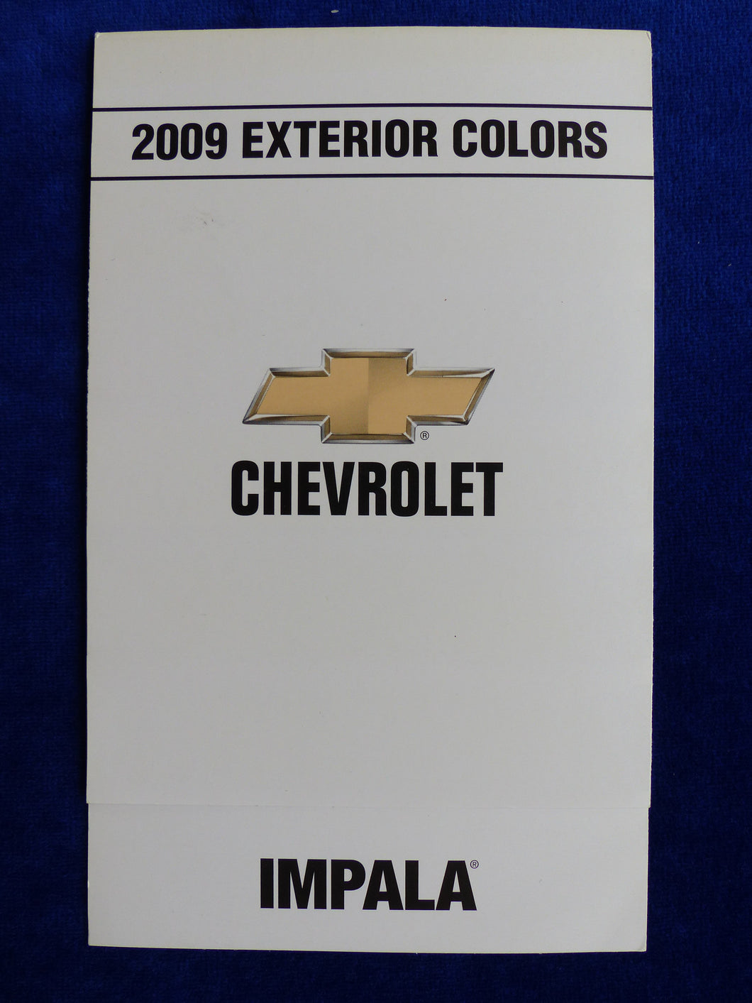 Chevrolet Impala 2009 Exterior Colors - US-Prospekt Brochure 2008 USA - car-brochure