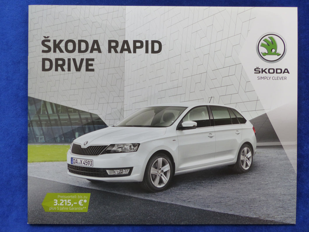 Skoda Rapid Drive MJ 2017 - Prospekt Preisliste Brochure 12.2016