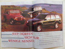 Lade das Bild in den Galerie-Viewer, Chrysler Jeep Programm 1996 - Voyager Viper Cherokee - Prospekt Brochure 12.1995

