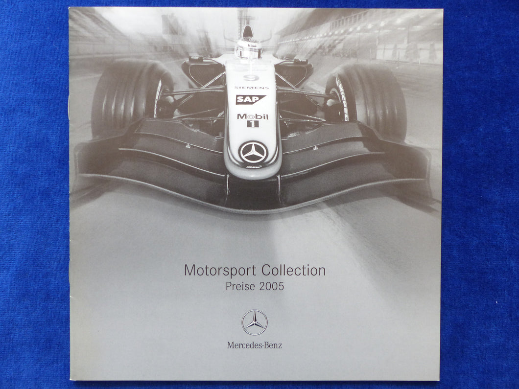 Mercedes-Benz F1 Motorsport Collection - Preisliste - Prospekt Brochure 03.2005