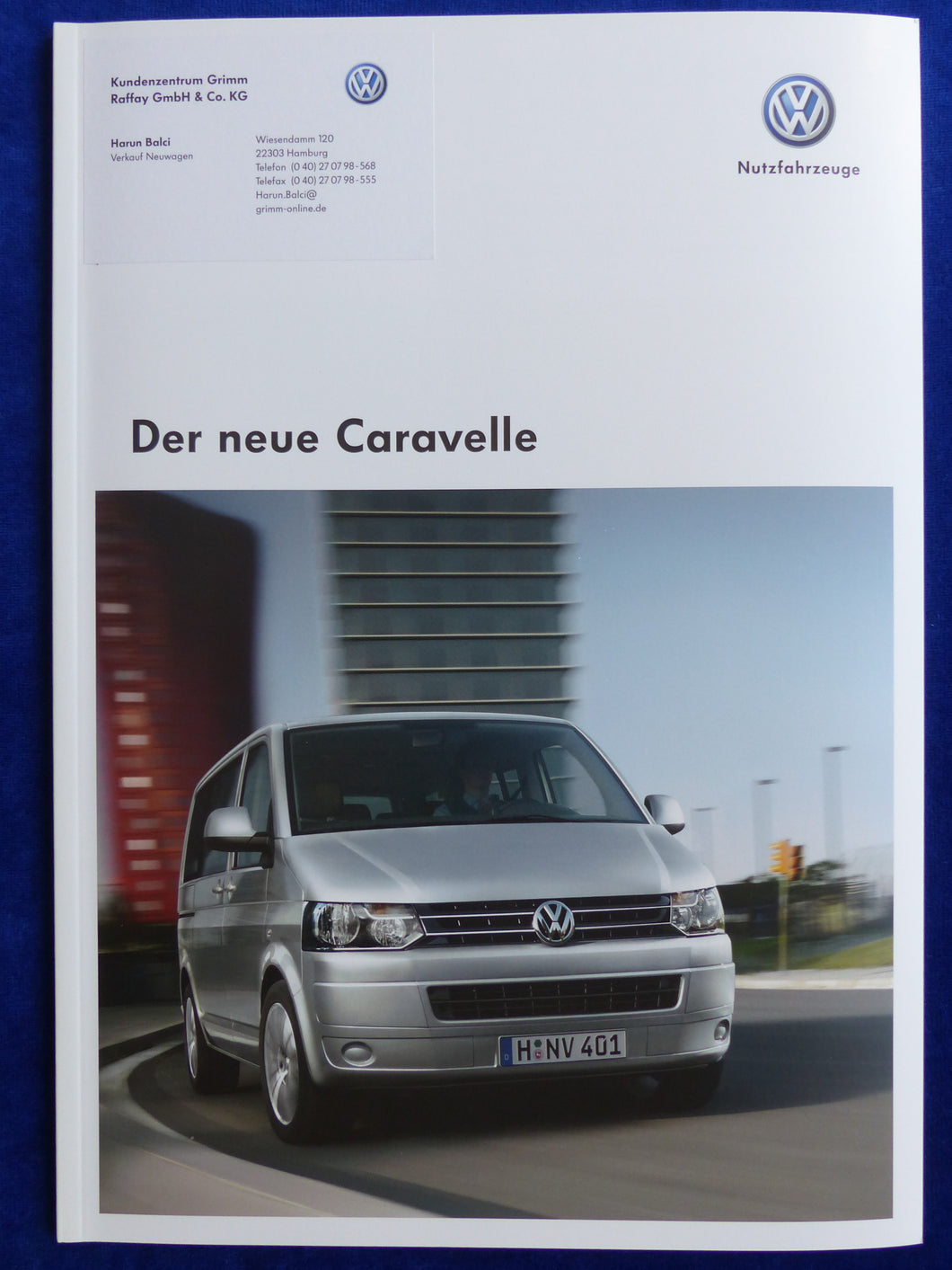 VW Bus T5 Caravelle MJ 2010 - Prospekt Brochure 10.2009