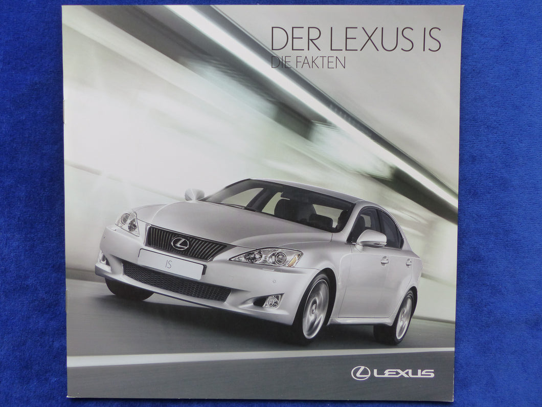 Lexus IS 220d 250 F - Preisliste MJ 2010 - Prospekt Brochure 06.2009