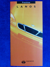 Lade das Bild in den Galerie-Viewer, Daewoo Lanos - Prospekt Brochure + Technische Daten + Preisliste 04.1997
