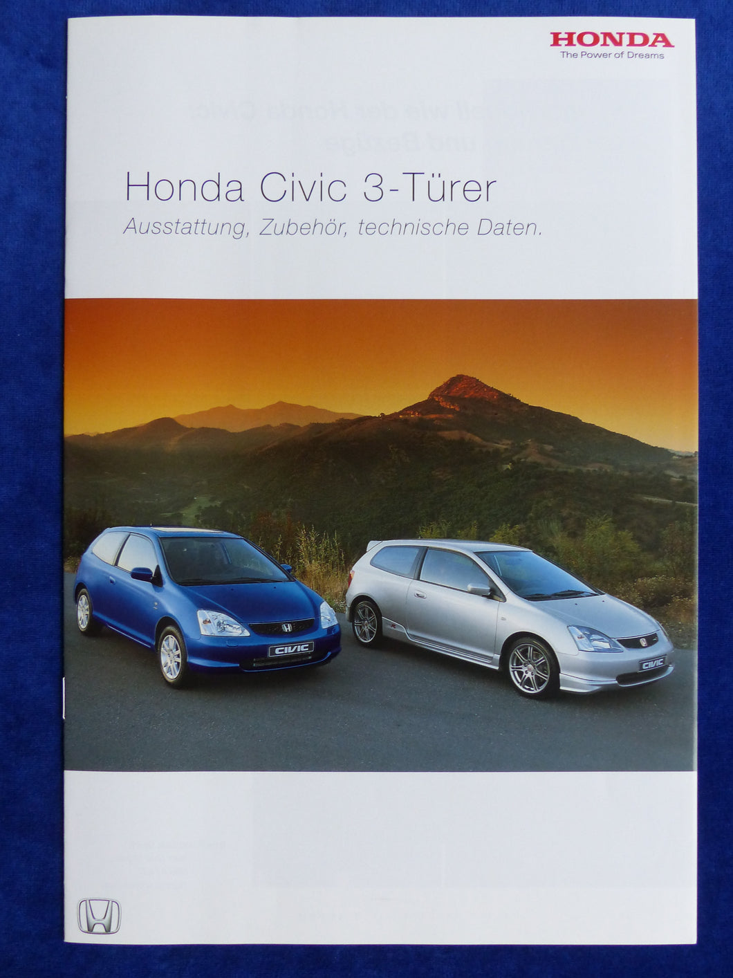 Honda Civic 3-Türer - Daten & Ausstattungen MJ 2003 - Prospekt Brochure 12.2002