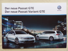 Lade das Bild in den Galerie-Viewer, VW Passat Variant GTE Hybrid 218 PS MJ 2016 - Prospekt Brochure 05.2015

