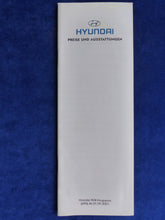 Lade das Bild in den Galerie-Viewer, Hyundai PKW Modellprogramm - Preisliste MJ 2002 - Prospekt Brochure 09.2001
