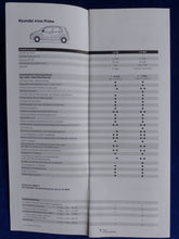 Lade das Bild in den Galerie-Viewer, Hyundai PKW Modellprogramm - Preisliste MJ 2002 - Prospekt Brochure 09.2001
