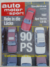 Lade das Bild in den Galerie-Viewer, Opel Vectra 1.8i GL - Test - Sonderdruck Auto Motor Sport Heft 9/1990

