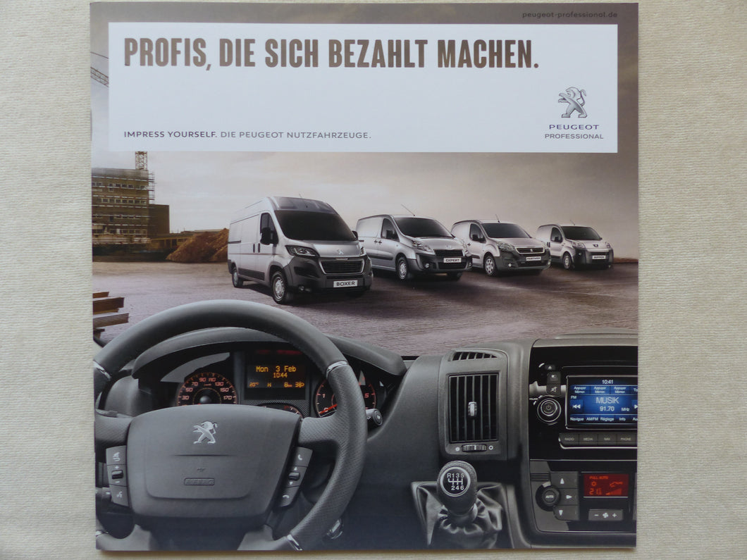 Peugeot Bipper Partner Expert Boxer MJ 2016 - Prospekt Brochure 05.2015