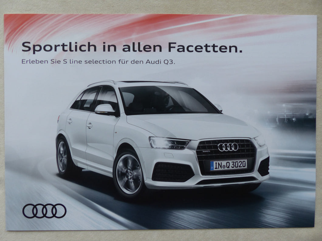 Audi Q3 S line selection - Prospekt Brochure 04.2016
