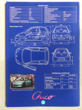 Lade das Bild in den Galerie-Viewer, VW Chico - Studie Hybrid-Antrieb E-Motor - Prospekt Brochure 1991
