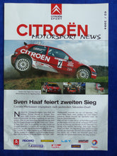 Lade das Bild in den Galerie-Viewer, Citroen Motorsport News Saxo Super 1600 Rallye - Prospekt Brochure 02.2004
