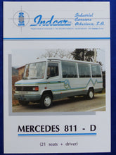 Lade das Bild in den Galerie-Viewer, Indcar Mercedes 811 D Bus 21 seats - Prospekt Brochure Spanien englisch

