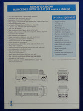 Lade das Bild in den Galerie-Viewer, Indcar Mercedes 811 D Bus 21 seats - Prospekt Brochure Spanien englisch
